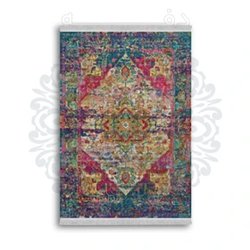 *جدید* فرشینه از جنس پارچه شانل مخمل ترک طرح فانتزی برند دفه کد 1868