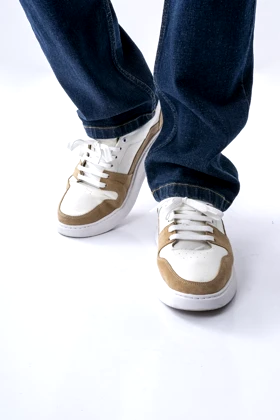 کفش چرم و اشبالت طبیعی دو رنگ مردانه