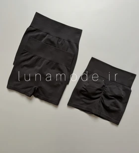 شلوارک زنانه سیملس گرم متوسط تک‌رنگ مشکی