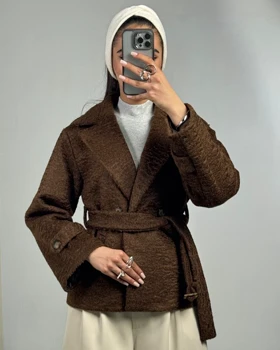 پالتو فوتر الیانا کد 600045 (قهوه ای)