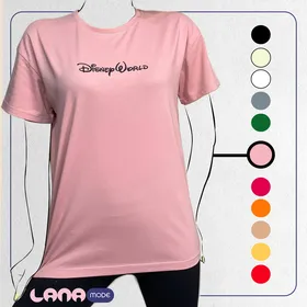 تیشرت پنبه سوپر با طرح گلدوزی Disney world