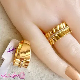انگشتر زنانه YSX مدل نگین‌دار طلایی