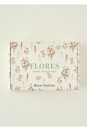 ست فنجان قهوه Bella Maison مدل Flores چینی - چندرنگ