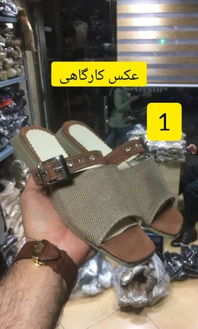 صندل اسلیپر دمپایی زنانه کمربندی کنفی