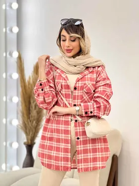 مانتو چهارخونه دو جیب شمیم