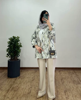 مانتو ژاکارد مغزی دوزی نفس