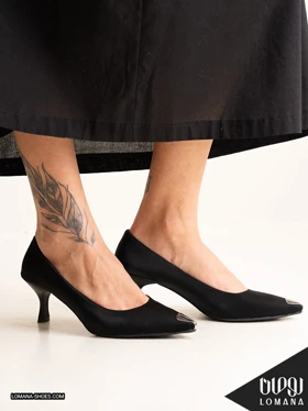 کفش پاشنه جلو فلزی لومانا - کد 2694