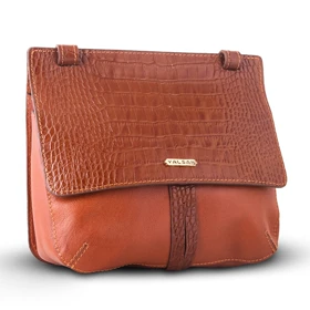 کیف دوشی زنانه چرم یلسان مدل ساینا کد 030-GC