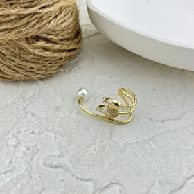 ایرکاف زنانه مدل لونرا طرح مروارید و نگین طلایی