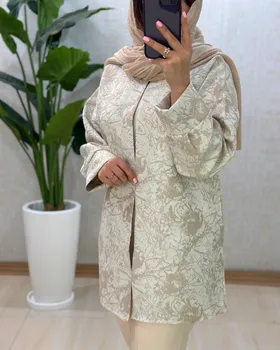 B977- مانتو کتی ژاکارد