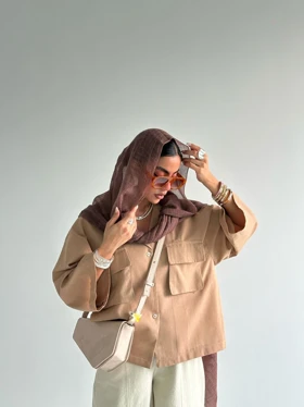 شومیز لینن 2 جیب