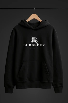 هودی مشکی طرح Burberry