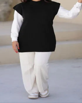 ست مانتو و سارافون بافت کد 336