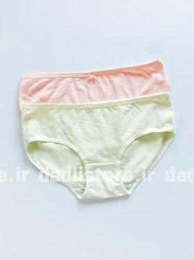 شورت اسلیپ نخ پنبه عروسکی رنگی ساده با پاپیون