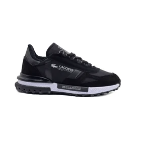 کفش و کتانی مردانه چرم طبیعی مدل لاگوست LACOSTE رنگ مشکی کد 43330