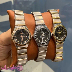 ساعت مچی امگا زنانه کانسلیشن صفحه مشکی جعبه و بگ کد 750