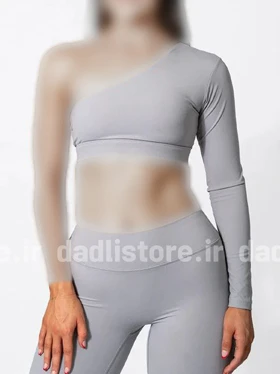 ست کراپ رومی پشت‌باز و لگ پشت چروک ورزشی سیملس کبریتی