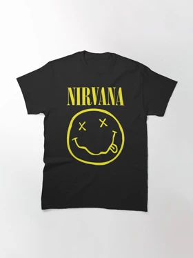 تیشرت nirvana نیروانا Nirvana Yellow Happy Face Rock Musi کد 175111