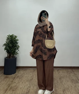 ست مانتو و شلوار صدف