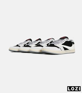 کفش کتانی مردانه کرم مشکی NIKE travis scott