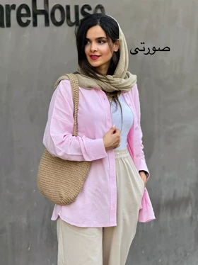 مانتو لینن کاملیا ( دارای ایراد جزئی )