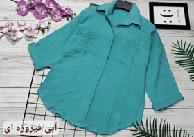 شومیز مانتویی پشت دکمه کد 20113