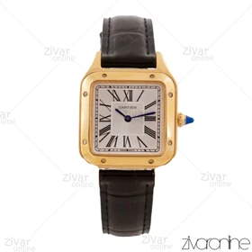 ساعت کارتیه زنانه مدل سانتوس دومونت مشکی طلایی 103662