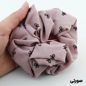 کش مو دخترانه مدل پاپیونی پارچه ای (صورتی)