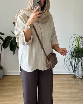 شومیز مانتویی لینن تانیا