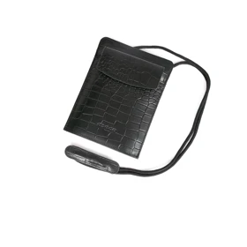 کیف گردنی چرم کروکو مدل ژولیا