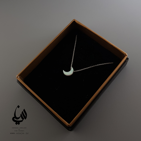 آویز گردنبند نقره سنگ اپال ماه