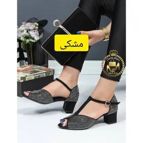 کفش صندل مجلسی نگینی دورمچی جلو باز زنانه پروانه