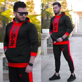 ست سویشرت و شلوار Reebok مدل zigzag (قرمز)
