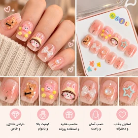 ناخن مصنوعی بچگانه پینترستی جذاب کد Tj001103