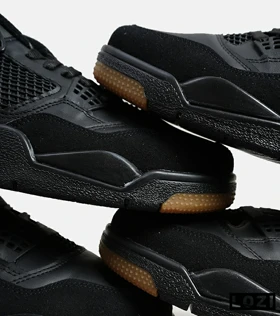 کتانی ساق‌دار بزرگ پا مشکی کرم Nike air jordan 4