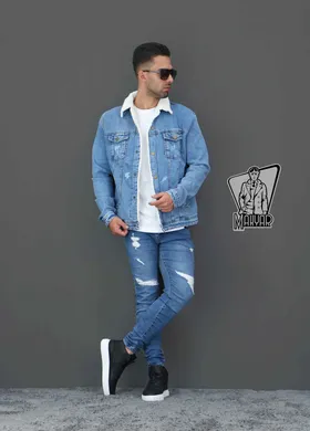 کاپشن جین آبی روشن DENIM