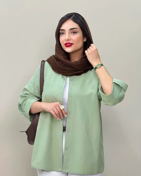 شومیز آستین پاکتی لینن