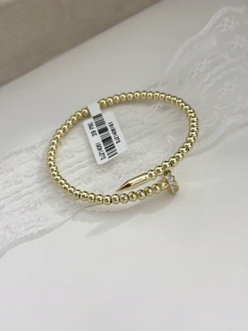 بنگل میخی استیل طلایی زنانه 962