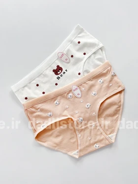 شورت اسلیپ نخ پنبه عروسکی طرح خرس
