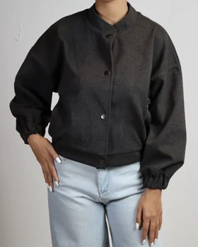 بامبر یقه گرد کد 150067 (ذغالی)