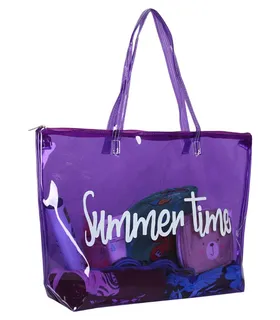 کیف استخری شفاف شبرنگ ضد آب طرح Summer Time کد 15417