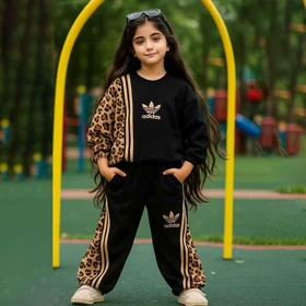 بلوز شلوار پلنگی دخترانه