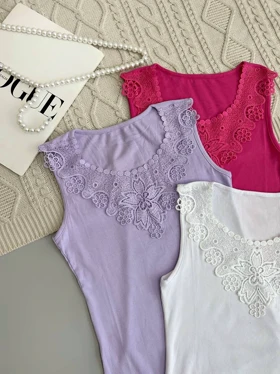 تاپ کبریتی یقه دانتل کد 3819