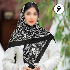 روسری نخ‌حریر طرح‌دار