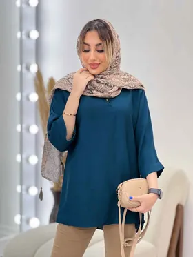 مانتو جلو بسته یقه دار