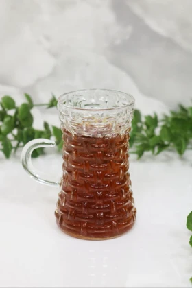 استکان چای خوری پیرکس دسته دار کمر باریک / 63pa