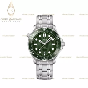 ساعت مچی امگا سیمستر اتوماتیک سیلور صفحه سبز Omega Seamaster Diver
