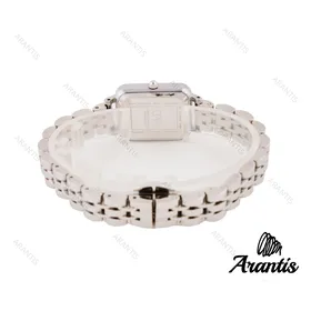 ساعت DW زنانه مستطیلی سیلور صفحه سفید صدفی w-3065