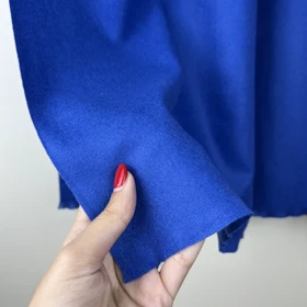 شال پاییزه موهر ساده تک‌رنگ 20536 (آبی کاربنی)