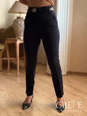 شلوار کلاسیک کمربند دار دمپا چاک قد 98